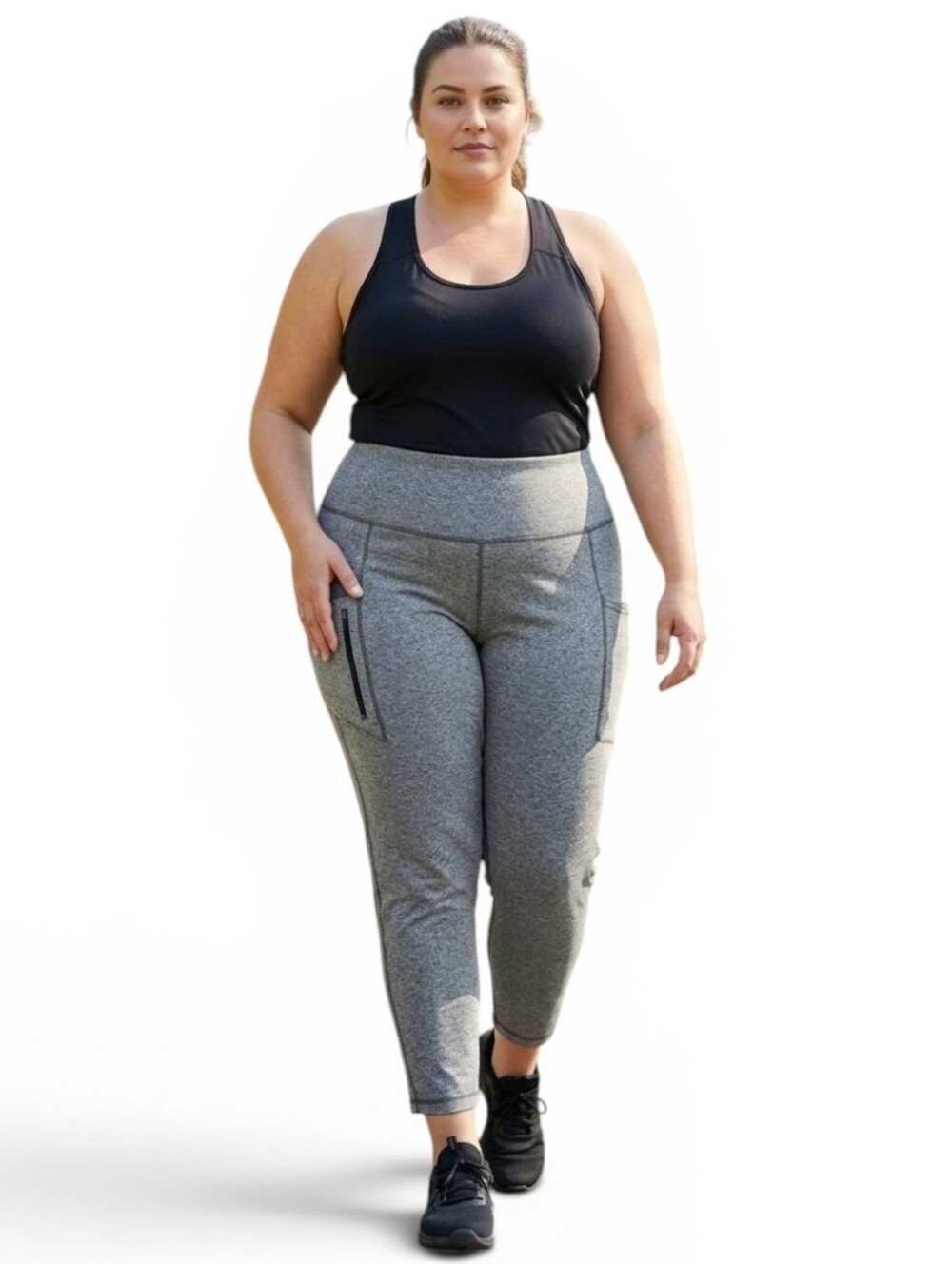 NWT Eddie Bauer Motion Crossover Fleece Joggers Grey 3X High-Waisted